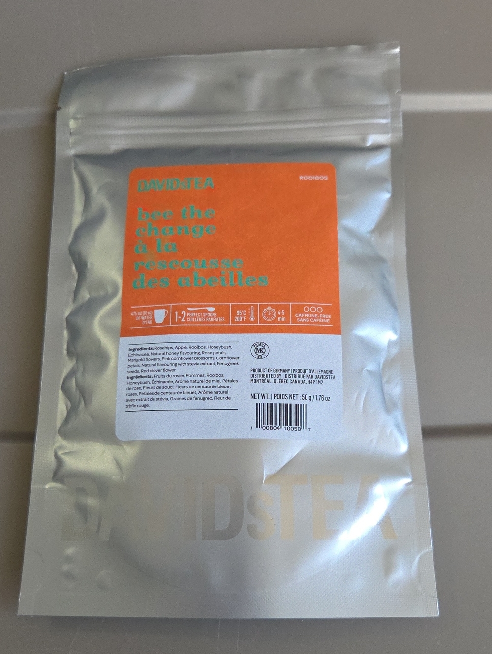2/$20 New! Sealed! Davidstea BER THE CHANGE Loose Leaf Tea 50g Davidstea